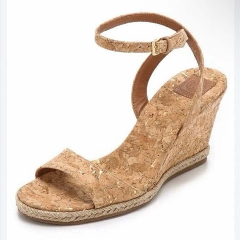Tory Burch Cork Women Espadrille Wedge Sandals- SZ 7